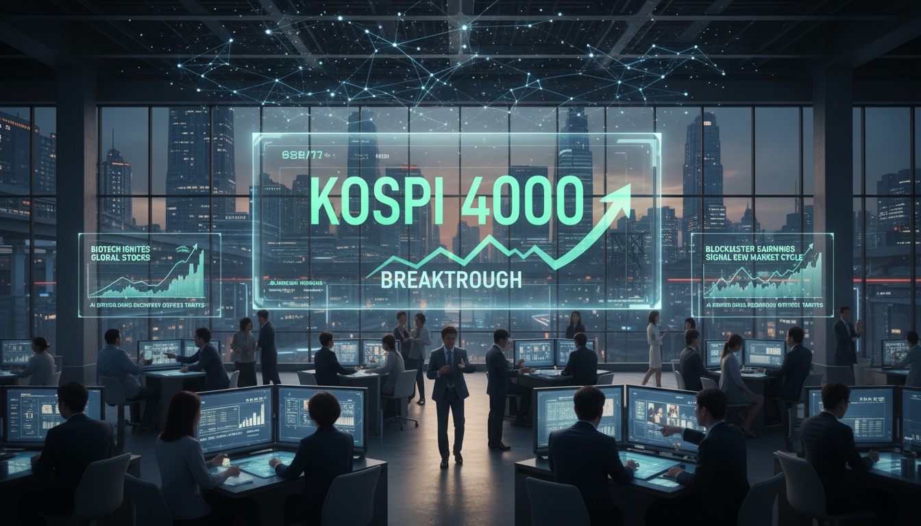 코스피4000 바이오 대세장. 삼성 10만전자 돌파