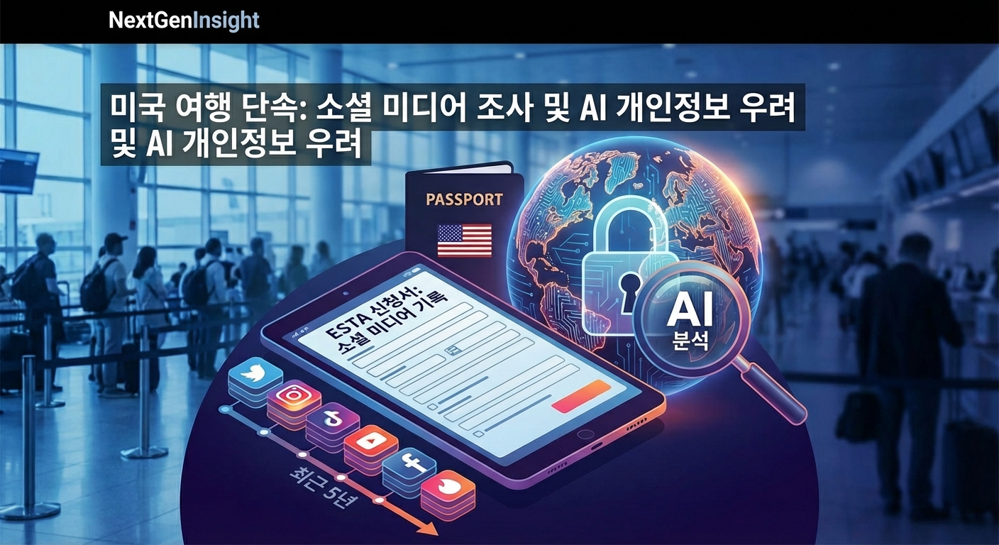 미국 ESTA 소셜미디어 5년 제출 의무 추진 프라이버시 논란 확산