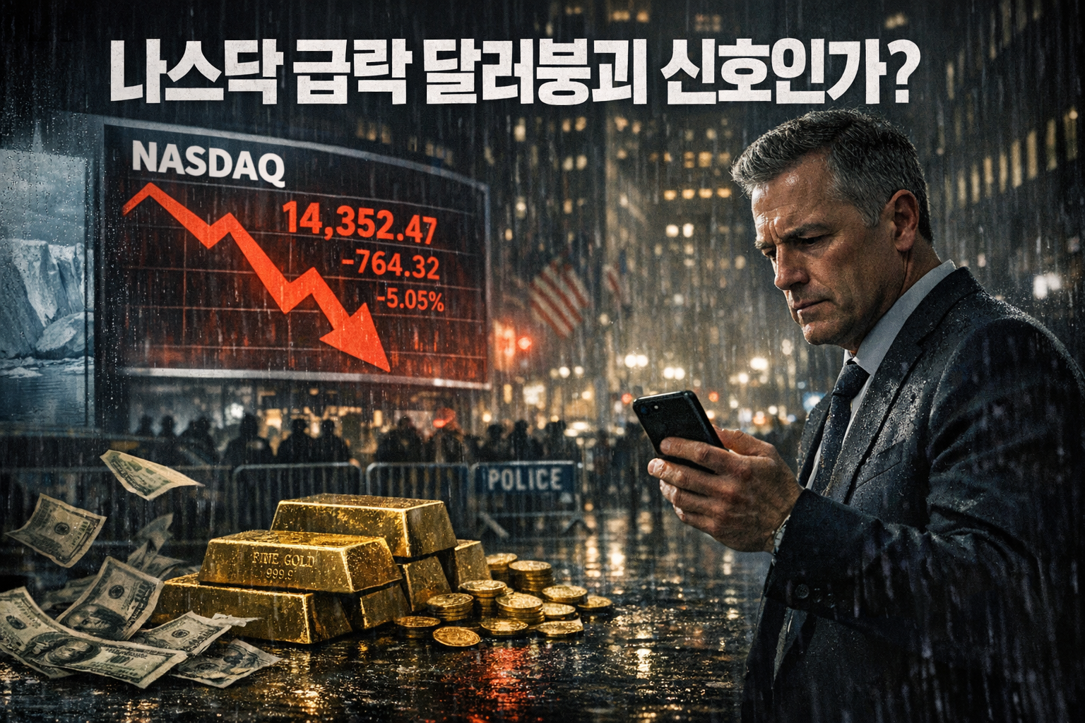 나스닥 급락 달러붕괴 신호인가