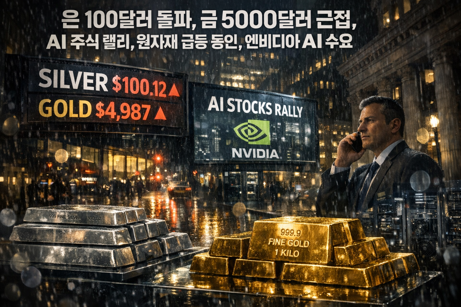 은 100달러 금 5000달러 쇼크