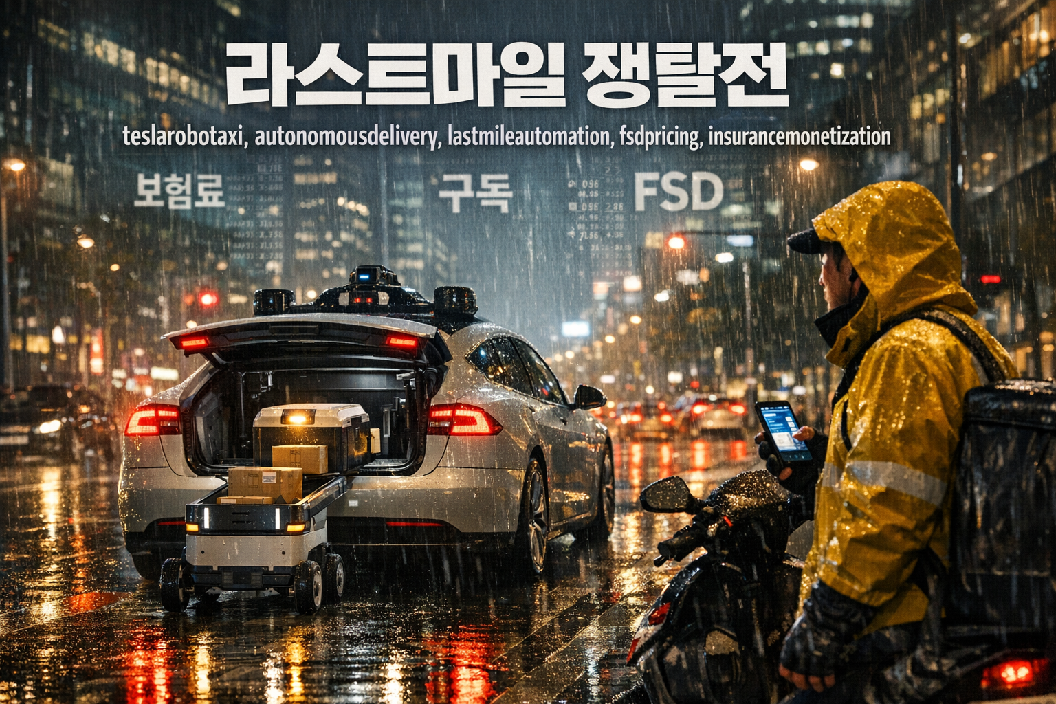 테슬라 로보택시 배달혁명